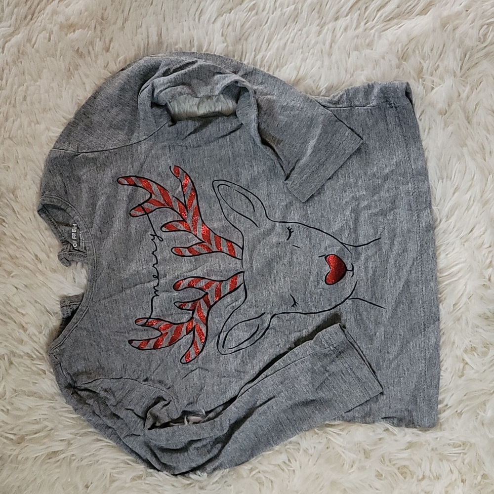 Baby Girl Long sleeve shirt, Joe Fresh,Size 18 to 24 months, Christmas, Reindeer